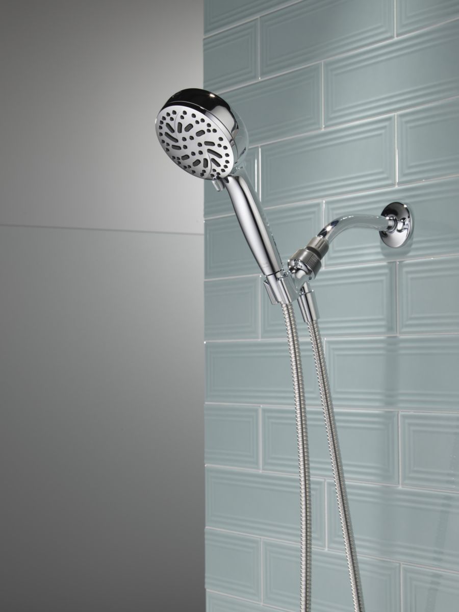 DELTA Universal Showering Components 6-Setting Hand Shower with Cleaning Spray — Chrome