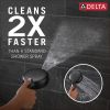 DELTA Universal Showering Components 6-Setting Hand Shower with Cleaning Spray — Matte Black