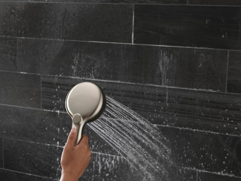 DELTA Universal Showering Components 6-Setting Hand Shower with Cleaning Spray — Spotshield Brushed Nickel