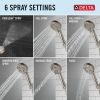 DELTA Universal Showering Components 6-Setting Hand Shower with Cleaning Spray — Spotshield Brushed Nickel