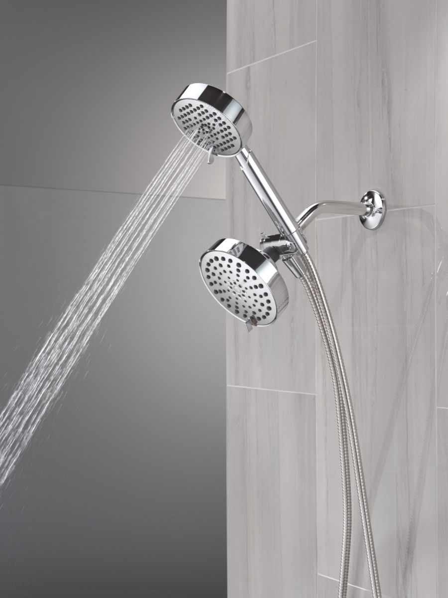 DELTA Universal Showering Components 5-Setting Two-in-One Combination Shower with Additional Mount — Chrome