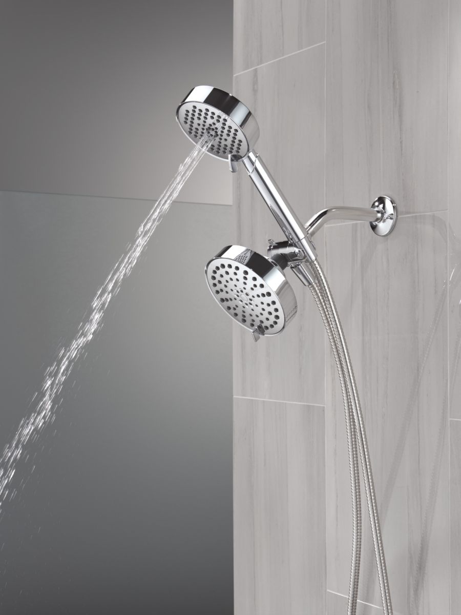 DELTA Universal Showering Components 5-Setting Two-in-One Combination Shower with Additional Mount — Chrome
