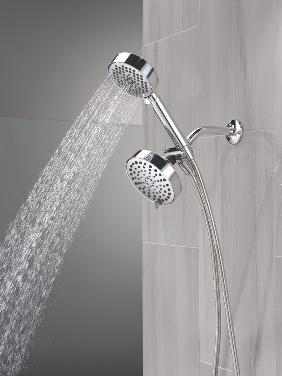 DELTA Universal Showering Components 5-Setting Two-in-One Combination Shower with Additional Mount — Chrome