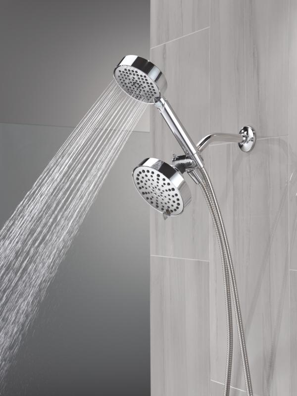 DELTA Universal Showering Components 5-Setting Two-in-One Combination Shower with Additional Mount — Chrome