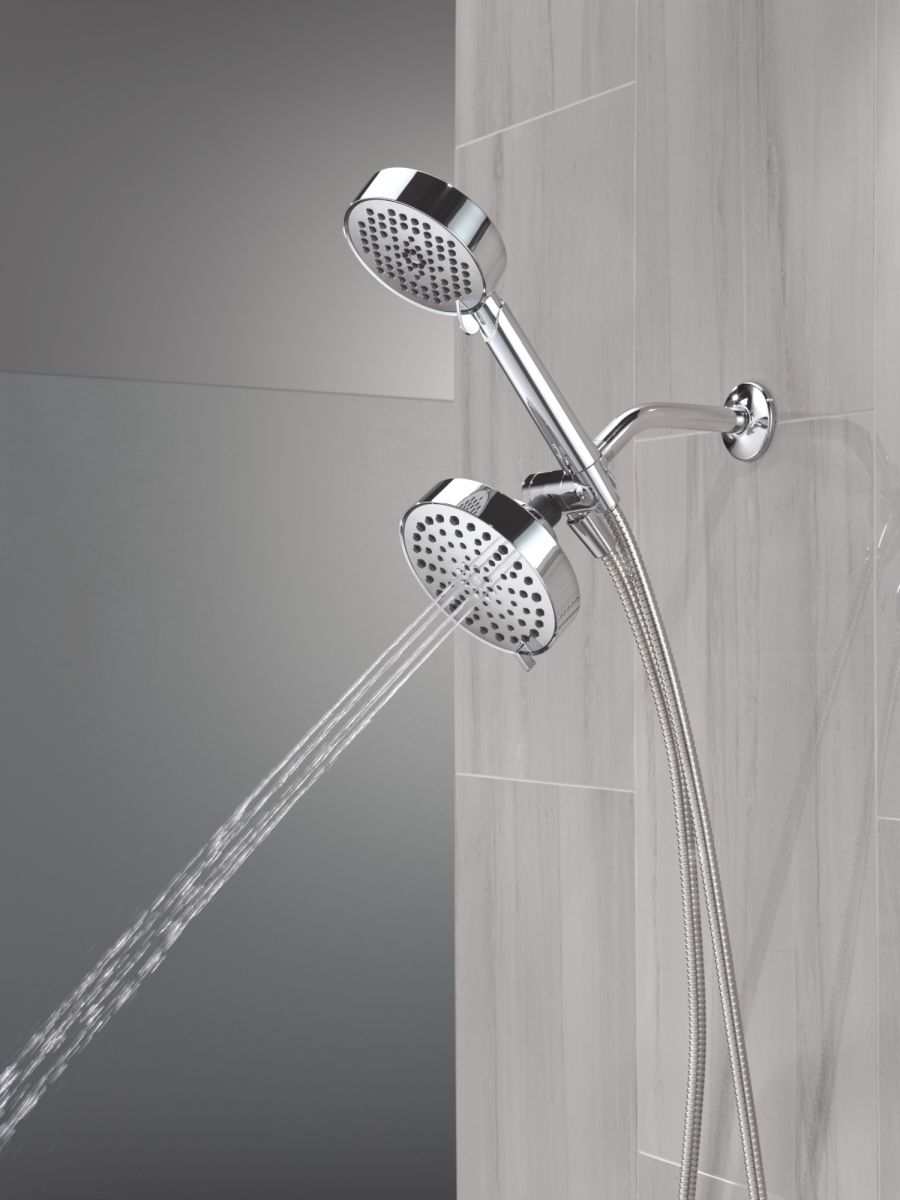 DELTA Universal Showering Components 5-Setting Two-in-One Combination Shower with Additional Mount — Chrome