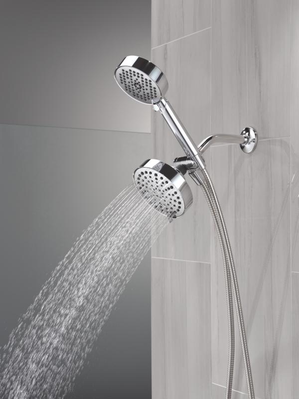 DELTA Universal Showering Components 5-Setting Two-in-One Combination Shower with Additional Mount — Chrome