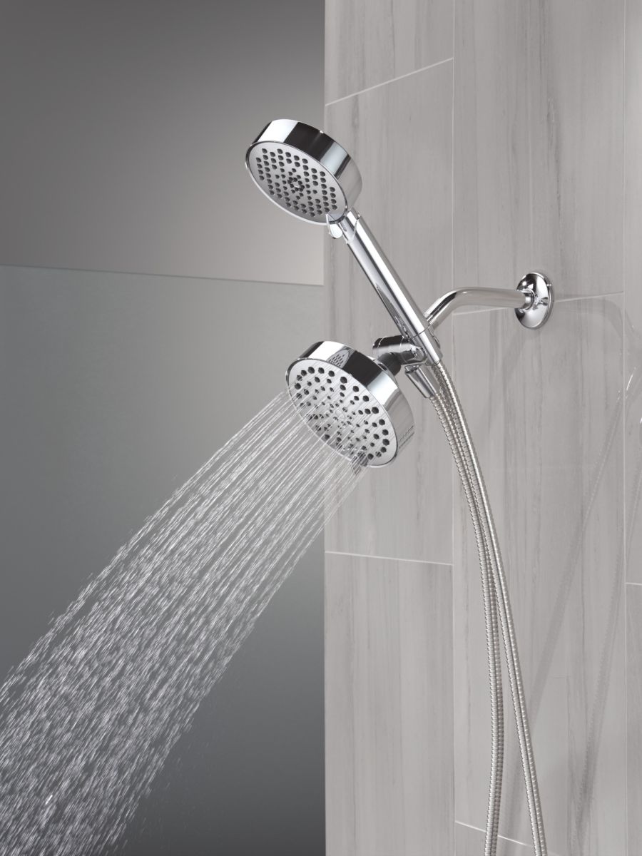 DELTA Universal Showering Components 5-Setting Two-in-One Combination Shower with Additional Mount — Chrome
