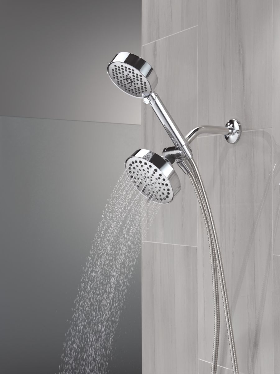 DELTA Universal Showering Components 5-Setting Two-in-One Combination Shower with Additional Mount — Chrome