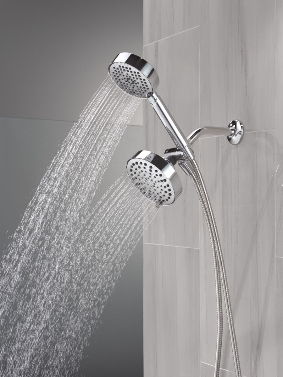 DELTA Universal Showering Components 5-Setting Two-in-One Combination Shower with Additional Mount — Chrome