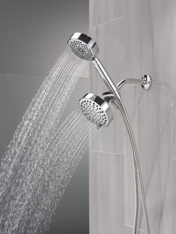 DELTA Universal Showering Components 5-Setting Two-in-One Combination Shower with Additional Mount — Chrome