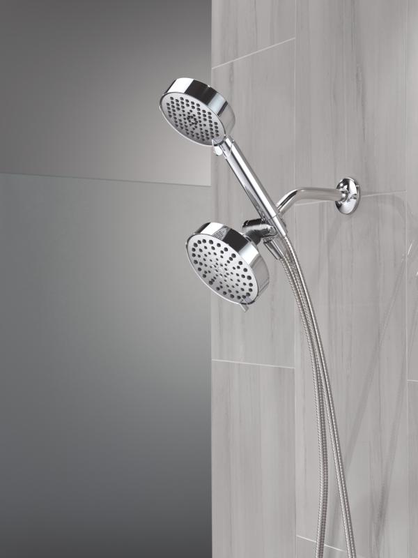 DELTA Universal Showering Components 5-Setting Two-in-One Combination Shower with Additional Mount — Chrome
