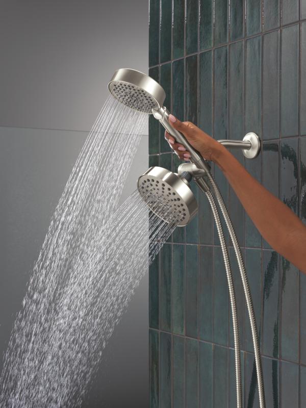 DELTA Universal Showering Components 5-Setting Two-in-One Combination Shower with Additional Mount — Stainless