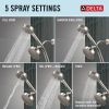 DELTA Universal Showering Components 5-Setting Two-in-One Combination Shower with Additional Mount — Stainless