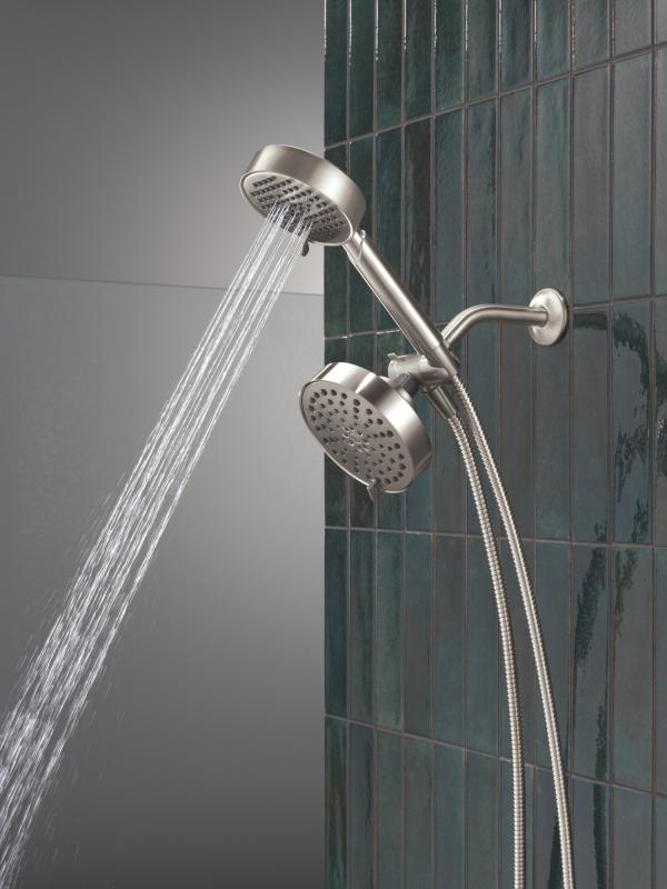 DELTA Universal Showering Components 5-Setting Two-in-One Combination Shower with Additional Mount — Stainless