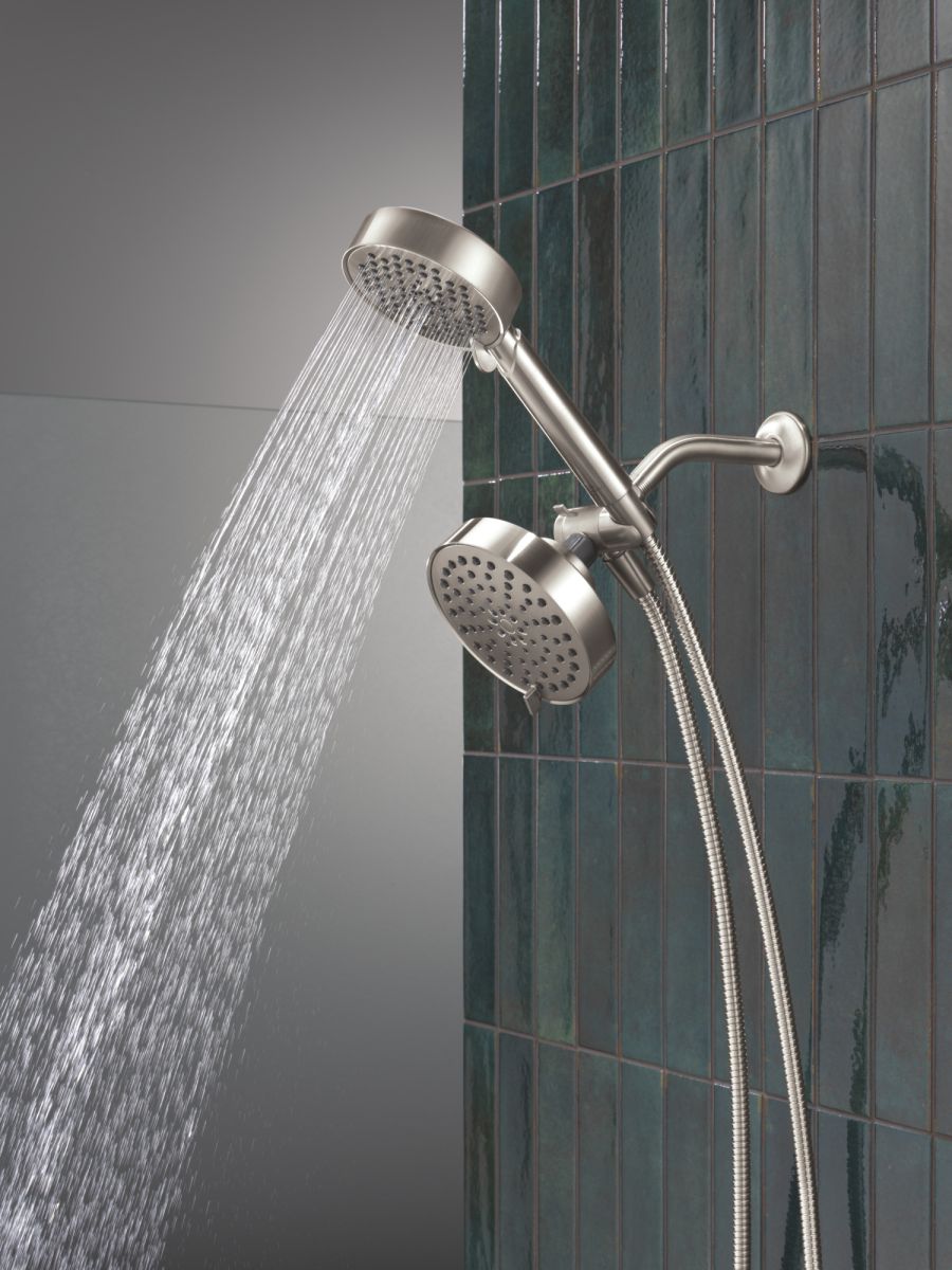 DELTA Universal Showering Components 5-Setting Two-in-One Combination Shower with Additional Mount — Stainless