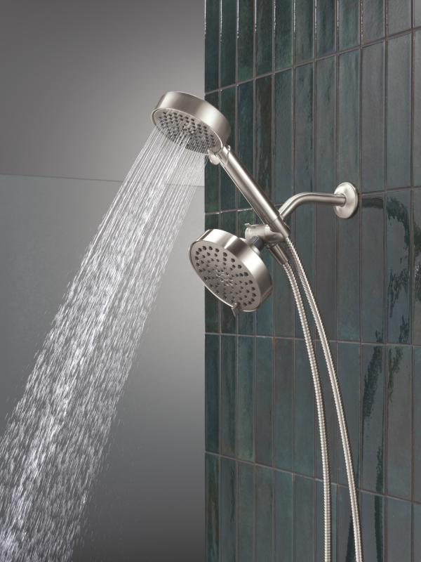 DELTA Universal Showering Components 5-Setting Two-in-One Combination Shower with Additional Mount — Stainless