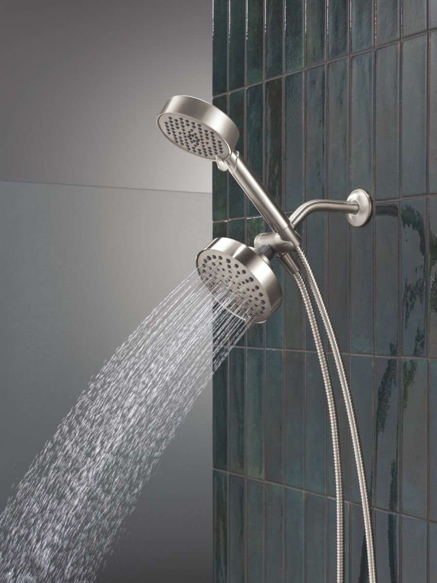 DELTA Universal Showering Components 5-Setting Two-in-One Combination Shower with Additional Mount — Stainless