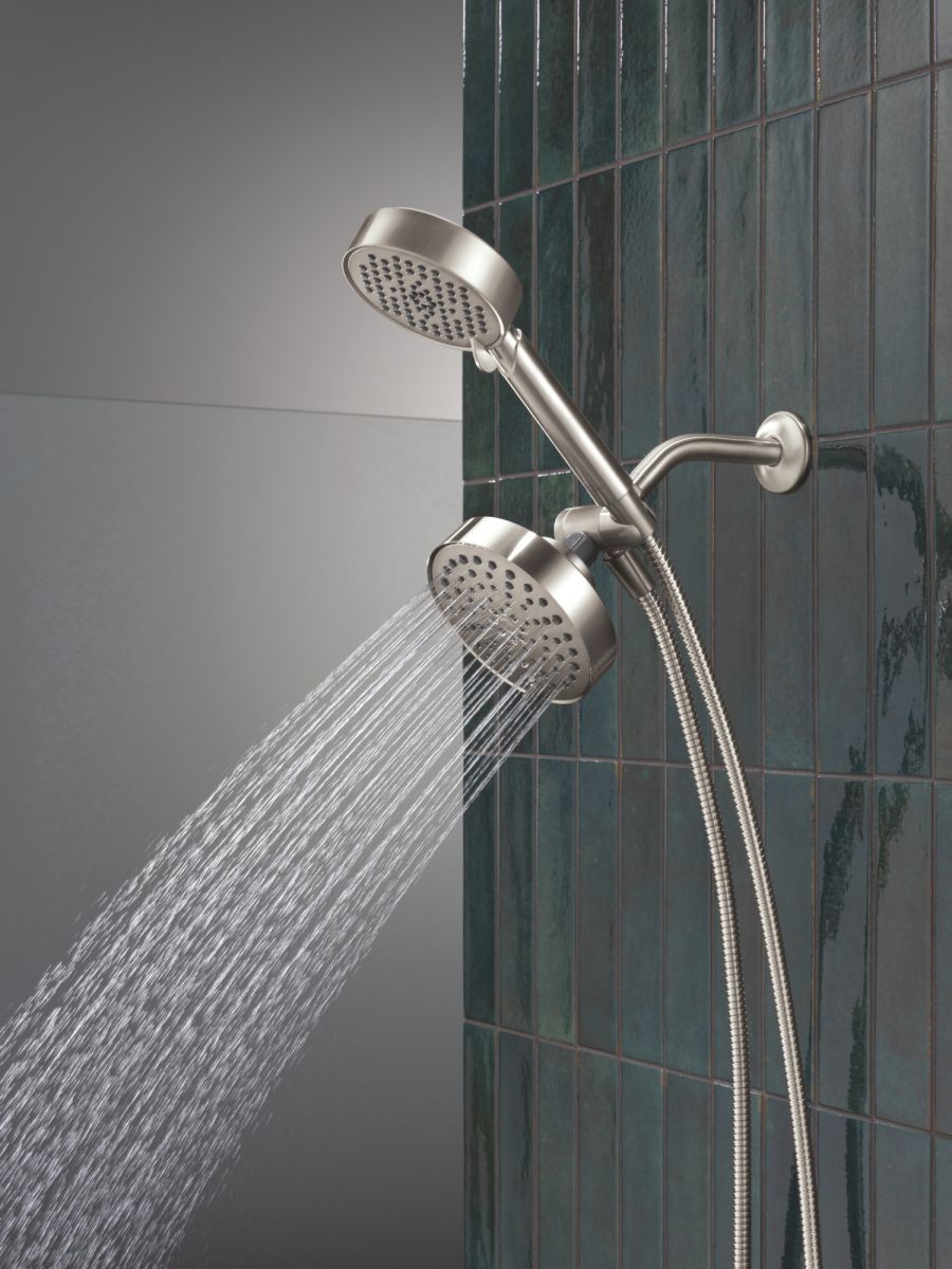 DELTA Universal Showering Components 5-Setting Two-in-One Combination Shower with Additional Mount — Stainless