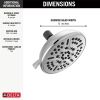 DELTA Universal Showering Components 8-Setting Shower Head — Chrome