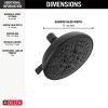 DELTA Universal Showering Components 8-Setting Shower Head — Matte Black