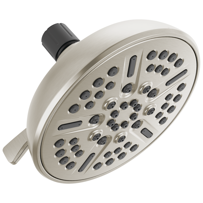 DELTA Universal Showering Components 8-Setting Shower Head — Spotshield Brushed Nickel