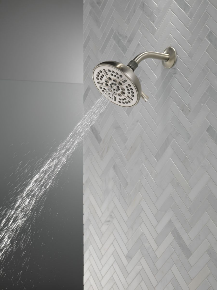 DELTA Universal Showering Components 8-Setting Shower Head — Spotshield Brushed Nickel
