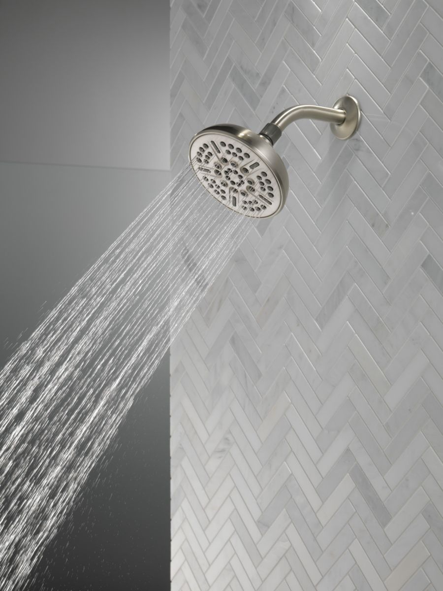 DELTA Universal Showering Components 8-Setting Shower Head — Spotshield Brushed Nickel