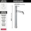 DELTA Trinsic Single Handle Vessel Bathroom Faucet — Chrome