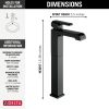 DELTA Ara Single Handle Vessel Bathroom Faucet — Matte Black