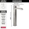 DELTA Ara Single Handle Vessel Bathroom Faucet — Stainless