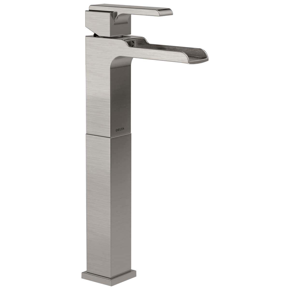 DELTA Ara Single Handle Vessel Channel Bathroom Faucet — Stainless