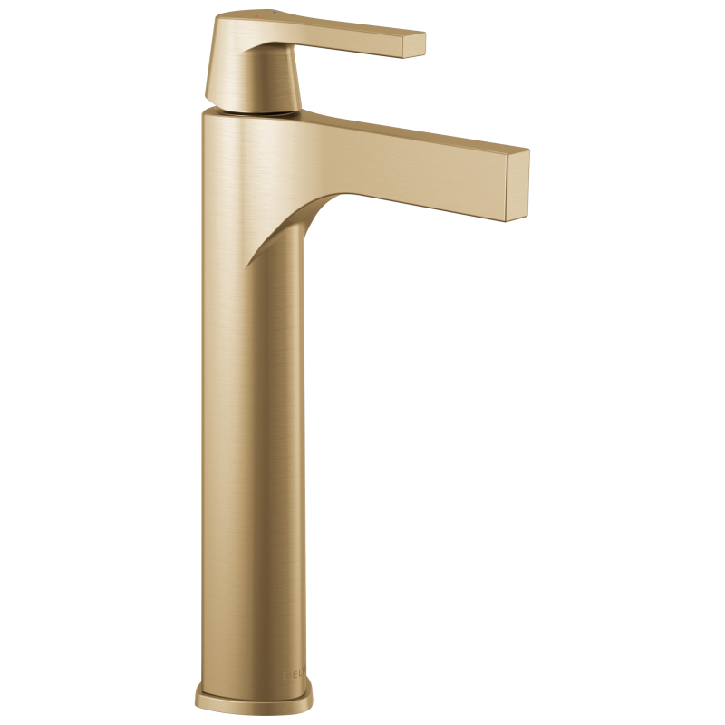DELTA Zura Single Handle Vessel Bathroom Faucet — Champagne Bronze