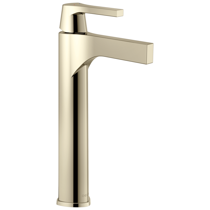 DELTA Zura Single Handle Vessel Bathroom Faucet — Polished Nickel