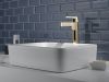 DELTA Zura Single Handle Vessel Bathroom Faucet — Polished Nickel