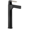 DELTA Zura Single Handle Vessel Bathroom Faucet — Matte Black / Stainless