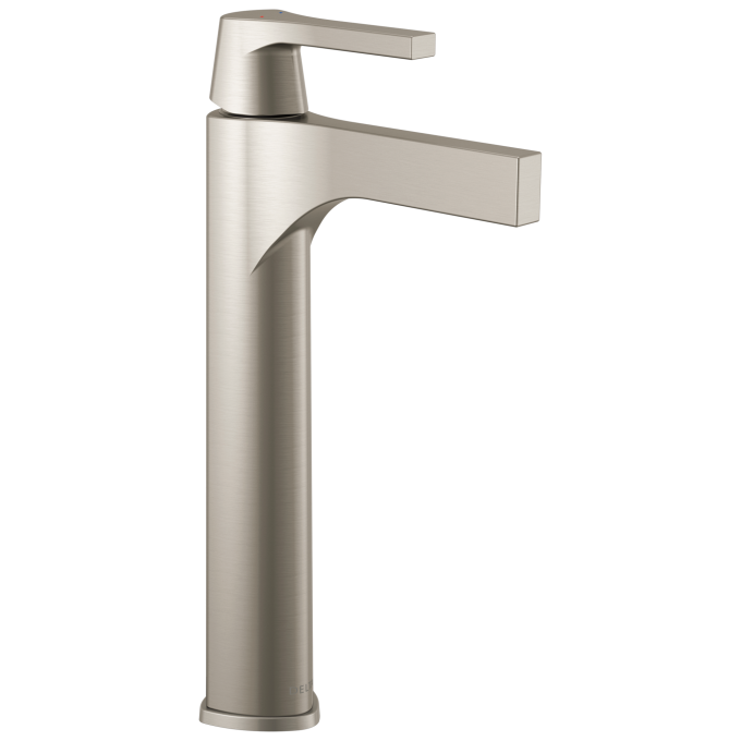 DELTA Zura Single Handle Vessel Bathroom Faucet — Stainless