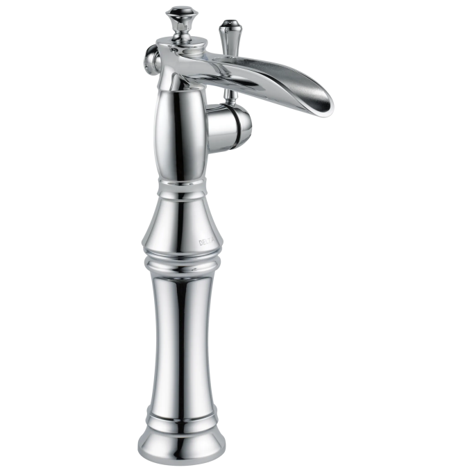 DELTA Cassidy Single Handle Channel Vessel Bathroom Faucet — Chrome