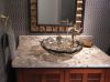 DELTA Cassidy Single Handle Channel Vessel Bathroom Faucet — Champagne Bronze