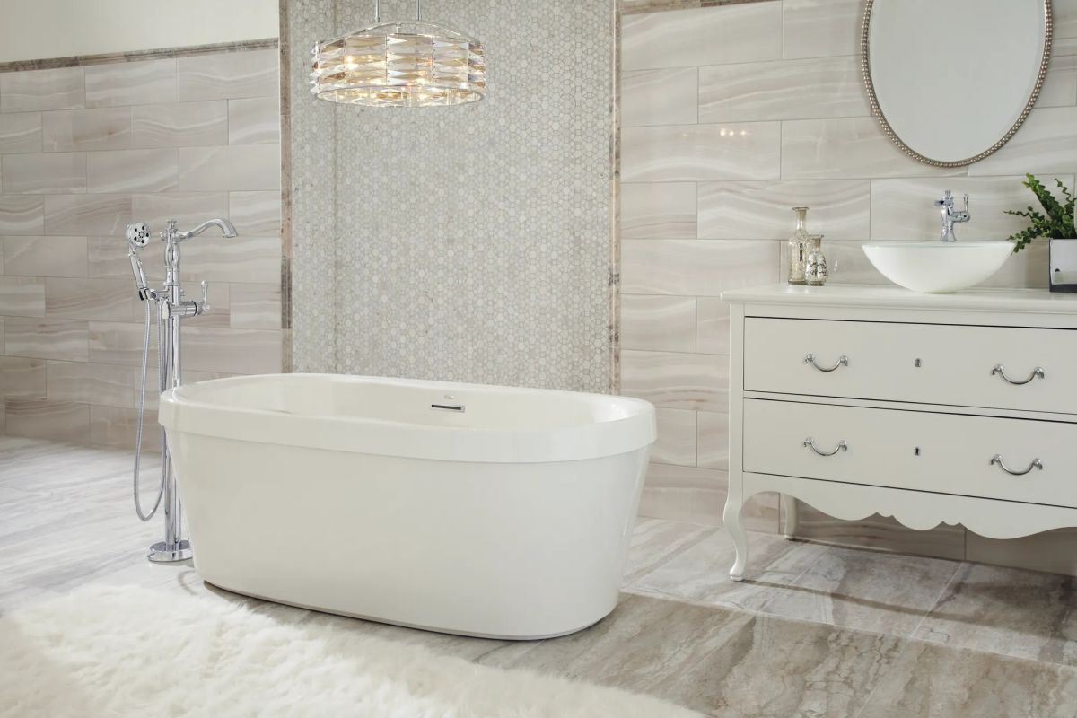 DELTA Cassidy Single Handle Channel Vessel Bathroom Faucet — Chrome