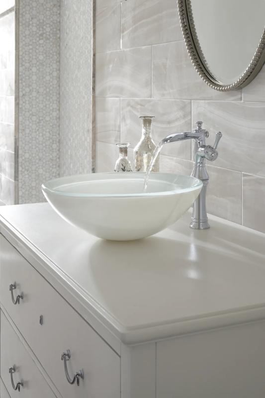 DELTA Cassidy Single Handle Channel Vessel Bathroom Faucet — Chrome