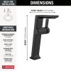 DELTA Pivotal Single Handle Vessel Bathroom Faucet — Matte Black