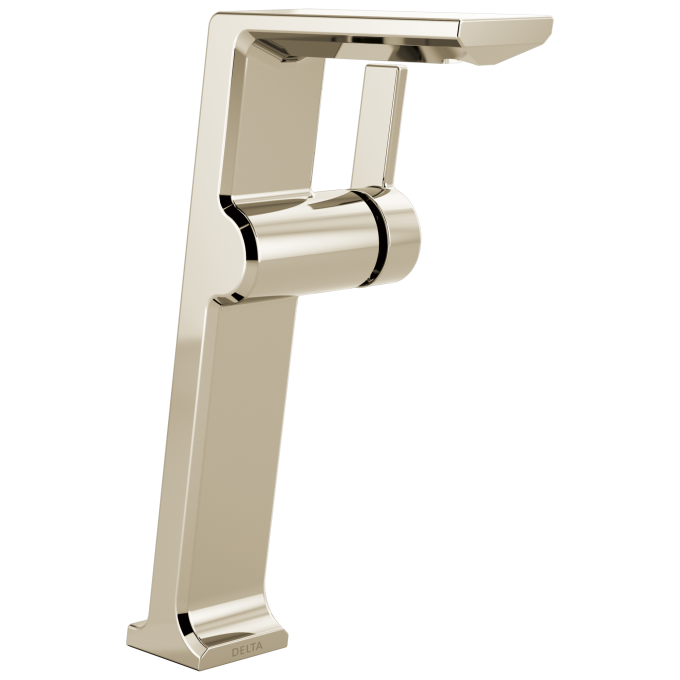 DELTA Pivotal Single Handle Vessel Bathroom Faucet — Lumicoat® Polished Nickel
