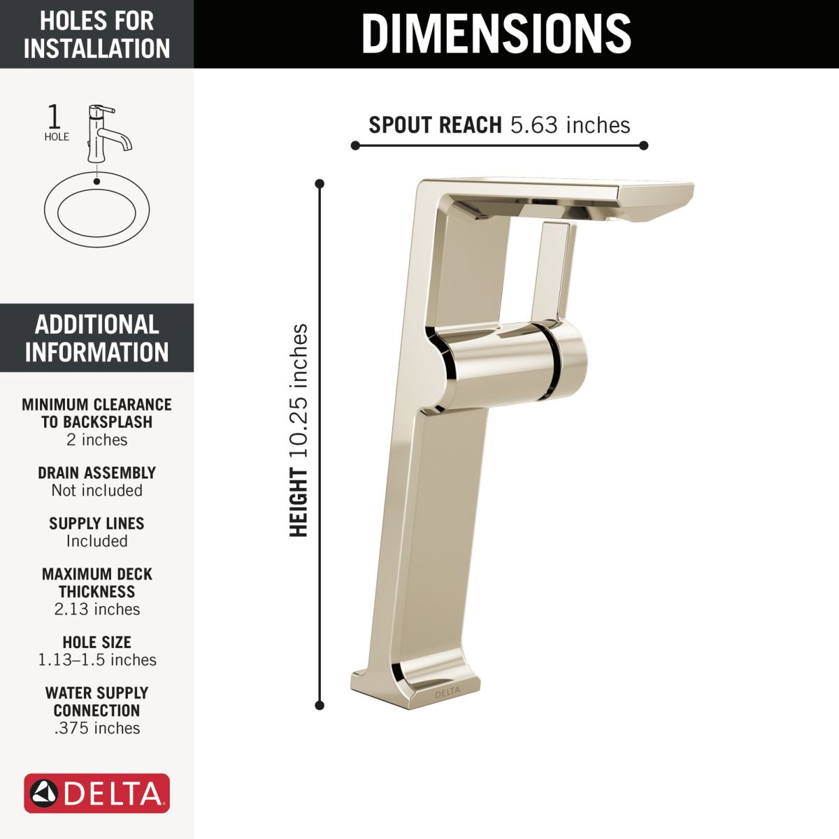DELTA Pivotal Single Handle Vessel Bathroom Faucet — Lumicoat® Polished Nickel