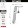 DELTA Pivotal Single Handle Vessel Bathroom Faucet — Lumicoat® Chrome