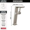 DELTA Pivotal Single Handle Vessel Bathroom Faucet — Lumicoat® Stainless