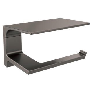 DELTA Pivotal Tissue Holder with Shelf — Black Stainless