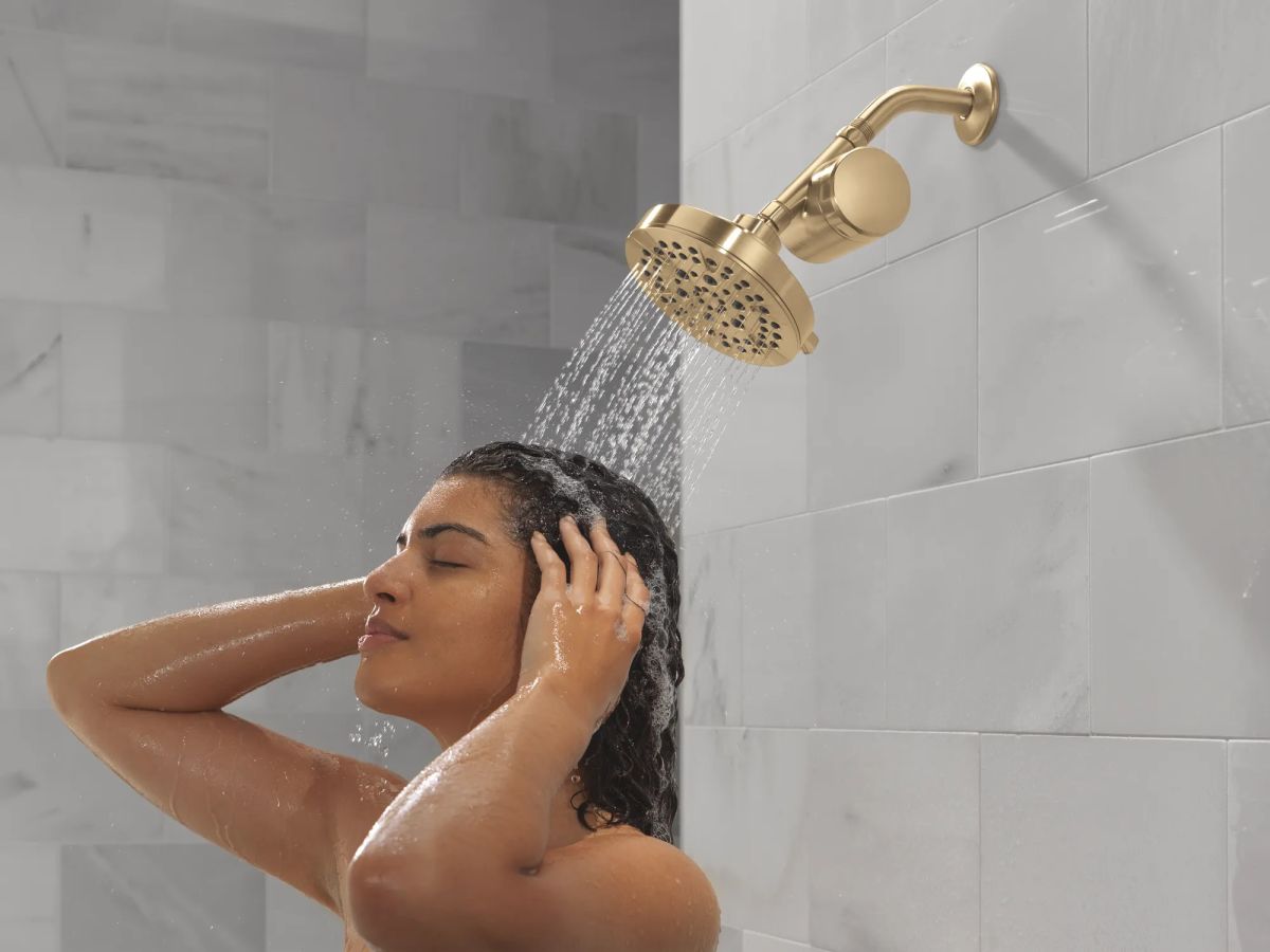 DELTA Clarifi Standard Shower Filter Attachment — Champagne Bronze
