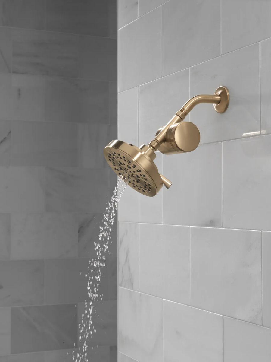 DELTA Universal Showering Components 5-Setting Showerhead — Champagne Bronze