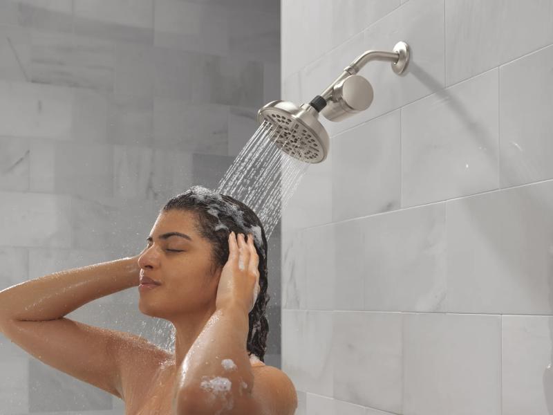 DELTA Clarifi Standard Shower Filter Attachment — Spotshield Brushed Nickel