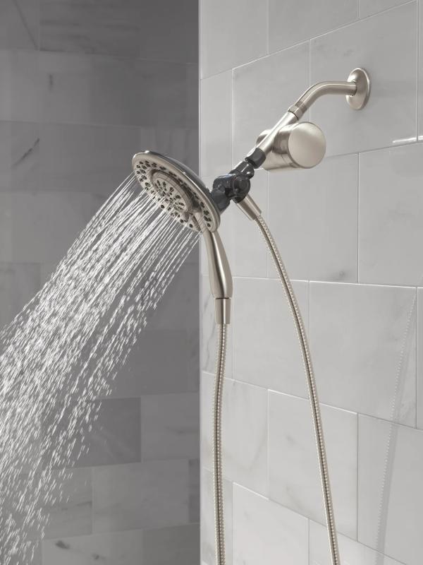 DELTA Clarifi Shower Filter Attachment with 4-Setting In2ition — Spotshield Brushed Nickel